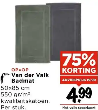 Vomar Voordeelmarkt Van der Valk Badmat aanbieding