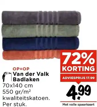 Vomar Voordeelmarkt Van der Valk Badlaken aanbieding