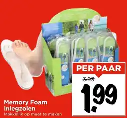 Vomar Voordeelmarkt Memory Foam Inlegzolen aanbieding