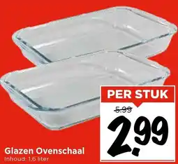 Vomar Voordeelmarkt Glazen Ovenschaal aanbieding