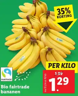 Lidl Bio fairtrade bananen aanbieding