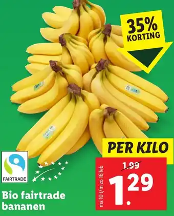 Lidl Bio fairtrade bananen aanbieding