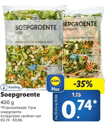 Lidl Soepgroente aanbieding