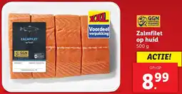 Lidl Zalmfilet op huid aanbieding