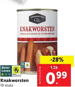 Lidl Knakworsten aanbieding