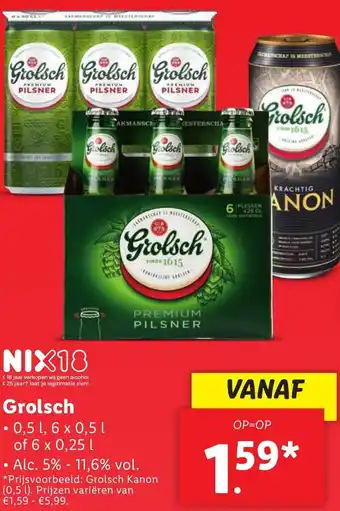 Lidl Grolsch aanbieding