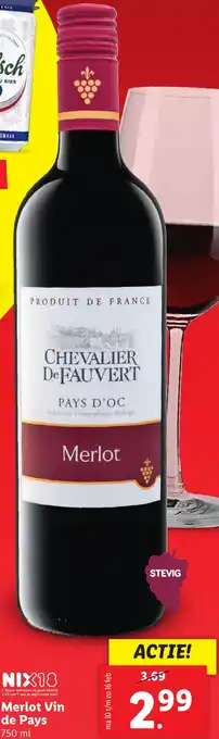 Lidl Merlot Vin de Pays aanbieding