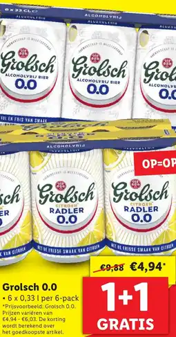 Lidl Grolsch 0.0 aanbieding