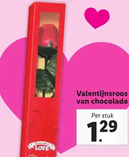 Lidl Valentijnsroos van chocolade aanbieding