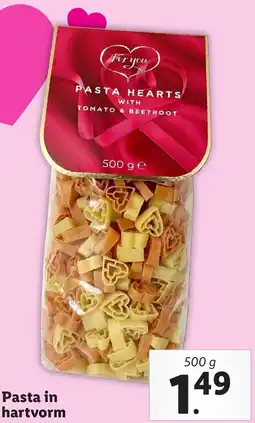 Lidl Pasta in hartvorm aanbieding