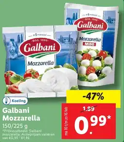 Lidl Galbani Mozzarella aanbieding