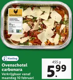 Lidl Ovenschotel carbonara aanbieding