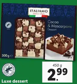 Lidl Luxe dessert aanbieding