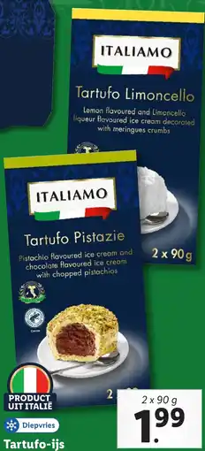 Lidl Tartufo-ijs aanbieding