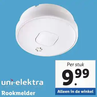 Lidl Uni-elektra Rookmelder aanbieding