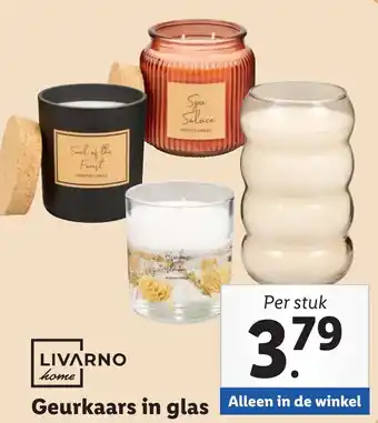 Lidl LIVARNO home Geurkaars in glas aanbieding