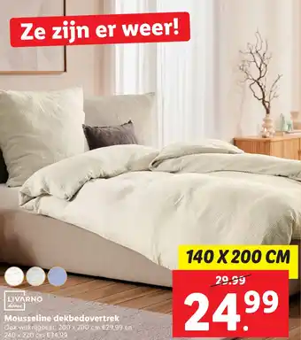 Lidl LIVARNO home Mousseline dekbedovertrek aanbieding