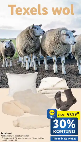 Lidl Texels wol aanbieding