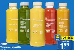 Lidl Vers sap of smoothie aanbieding