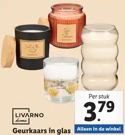 Lidl LIVARNO home Geurkaars in glas aanbieding