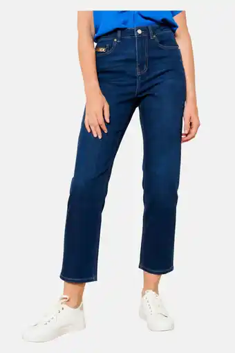 Wehkamp LOLALIZA high waist mom jeans dark blue denim aanbieding