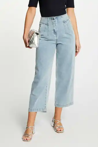 Wehkamp Morgan cropped high waist cropped jeans light blue aanbieding