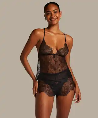 Hunkemoller Hunkemöller Shorts Lace Delphine Zwart aanbieding