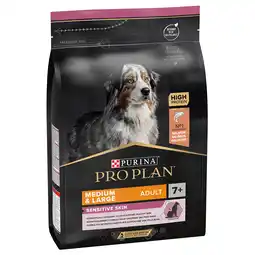 Zooplus 25% Korting! 2 x 3 kg Purina Pro Plan droogvoer - Medium & Large Adult 7+ Sensitive Skin (2 x 3 kg) aanbieding