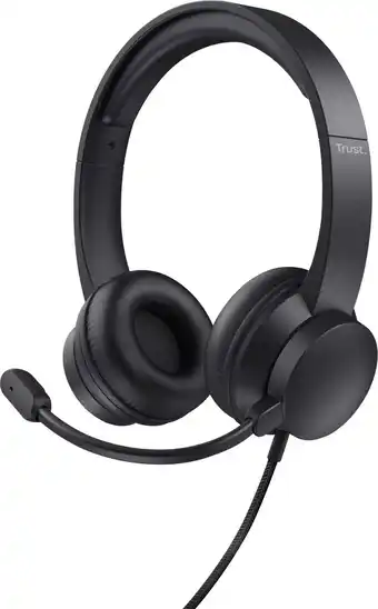 Bol.com Trust HS-200 Over Ear headset Kabel Computer Stereo Zwart aanbieding