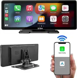 Bol.com STEN Universeel scherm voor Apple CarPlay en Android auto - CarPlay Scherm - Complete Set - 10 Inch aanbieding