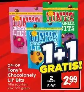 Vomar Voordeelmarkt OP=OP Tony's Chocolonely Lil' Bits aanbieding