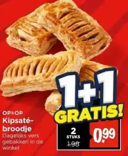 Vomar Voordeelmarkt OP=OP Kipsaté- broodje aanbieding