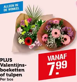 Coop PLUS Valentijnsboeketten of tulpen aanbieding