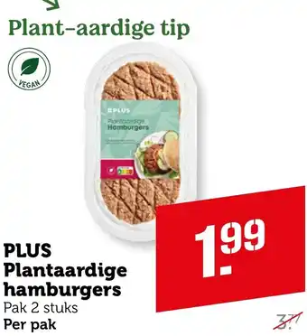 Coop PLUS Plantaardige hamburgers aanbieding