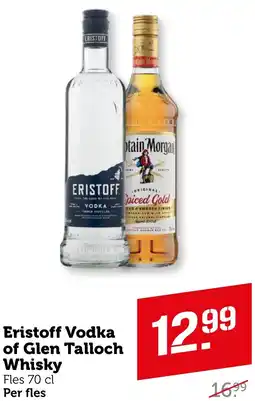 Coop Eristoff Vodka of Glen Talloch Whisky aanbieding