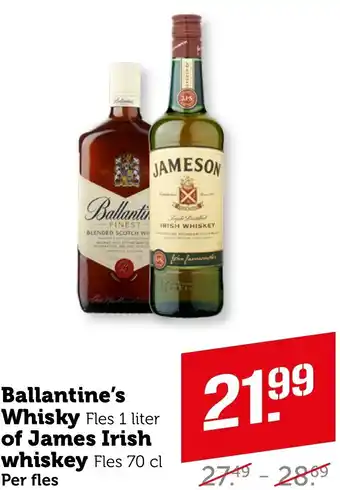 Coop Ballantine's Whisky of James Irish whiskey aanbieding