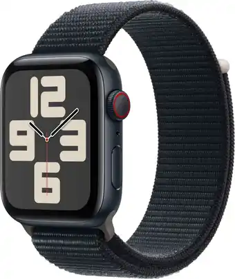 Bol.com Apple Watch SE 2023 - GPS + Cellular - 44mm - Midnight - Aluminium Case with Midnight Sport Loop aanbieding