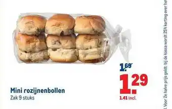 Makro Mini Rozijnenbollen aanbieding