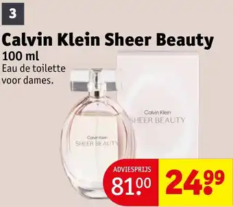 Kruidvat Calvin Klein Sheer Beauty aanbieding