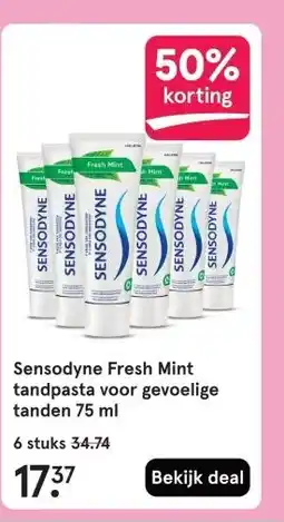 Etos Sensodyne Fresh Mint tandpasta voor gevoelige tanden 75 ml aanbieding