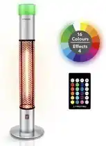 Bol.com TROTEC Design terrasverwarming IRS 1500 E - met meerkleuren LED-sfeerverlichting aanbieding