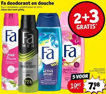 Kruidvat Fa deodorant en douche aanbieding