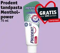 Kruidvat Prodent tandpasta Menthol Power aanbieding