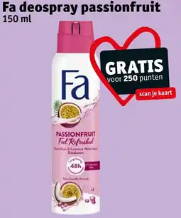 Kruidvat Fa deospray passionfruit aanbieding