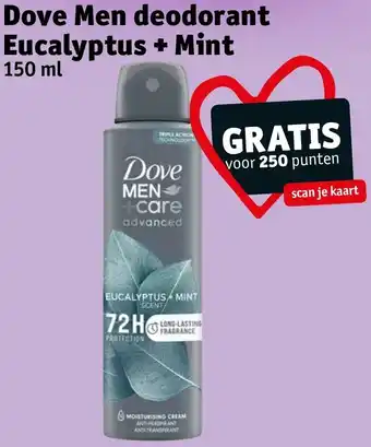 Kruidvat Dove Men deodorant Eucalyptus + Mint aanbieding