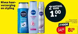 Kruidvat Nivea haarverzorging en styling aanbieding