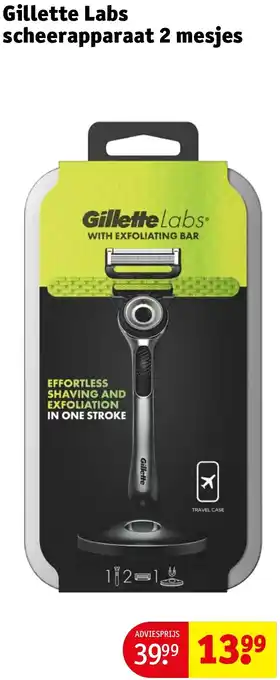 Kruidvat Gillette Labs scheerapparaat 2 mesjes aanbieding