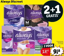 Kruidvat Always Discreet aanbieding