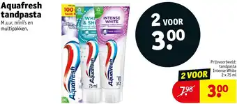 Kruidvat Aquafresh tandpasta aanbieding