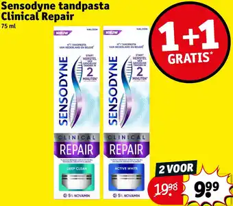 Kruidvat Sensodyne tandpasta Clinical Repair aanbieding